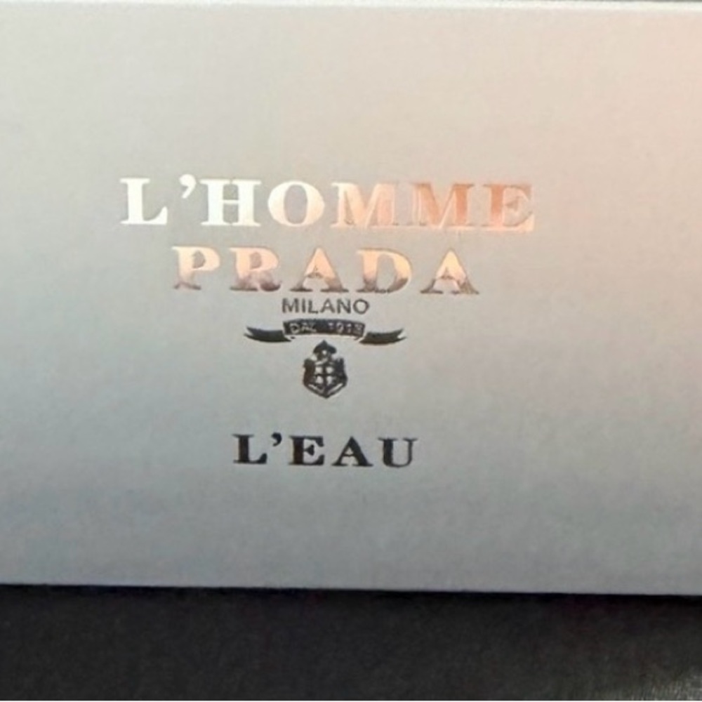 Prada L'Homme Blue with Silver lettering Mini Canvas Tote | New in Box - Picture 7 of 7